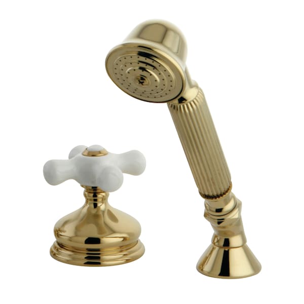 Tub Filler Faucet, 2, Deck, Polished Brass